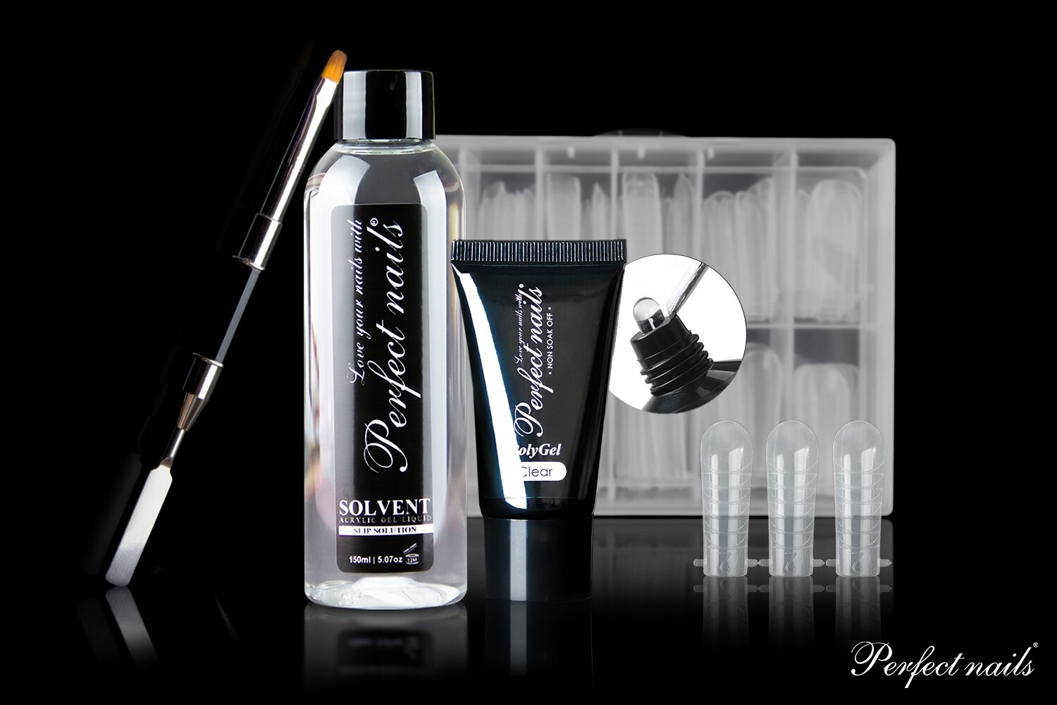 Akrilo gelio rinkinys "PolyGel Express Clear"