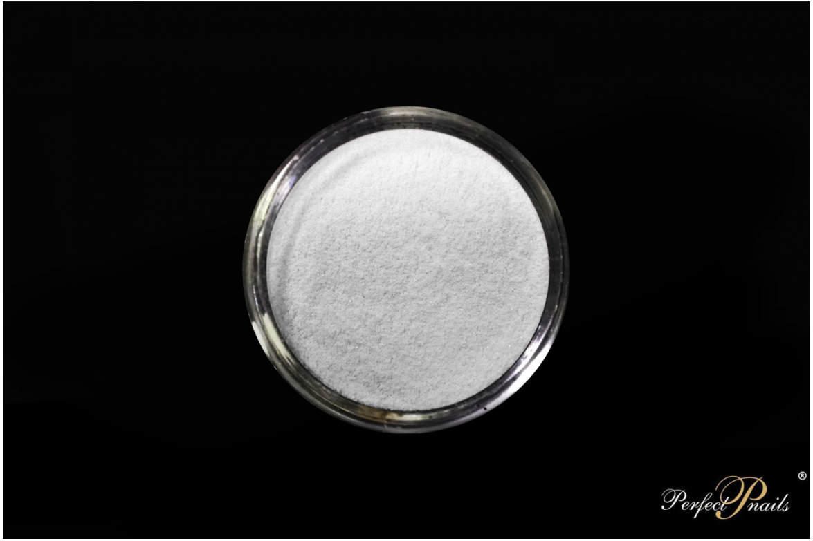 Akrilo pudra nagų dizainui "Frozen white" | 1g