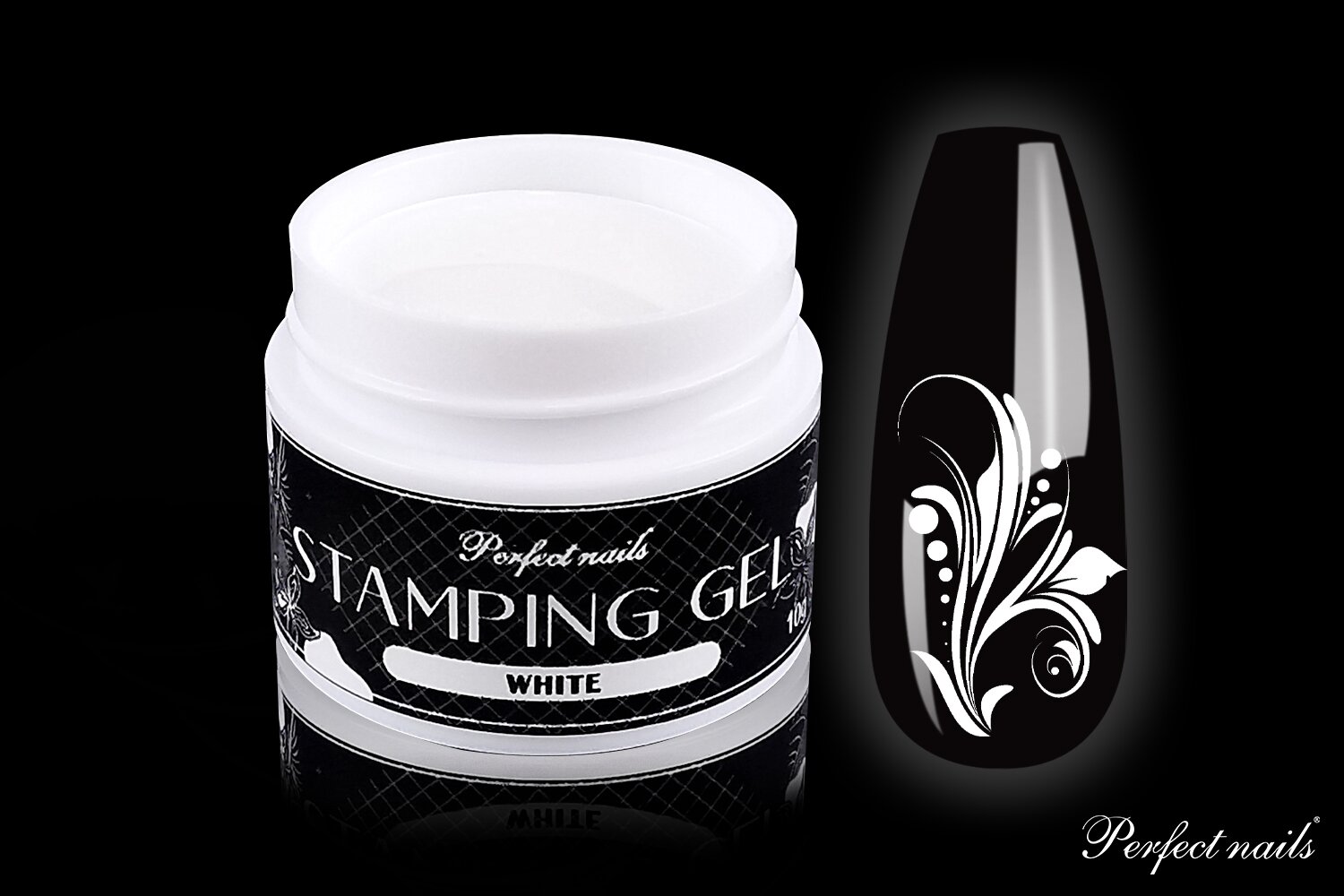 Dažai nagų antspaudavimui "Stamping Gel White" | 10g