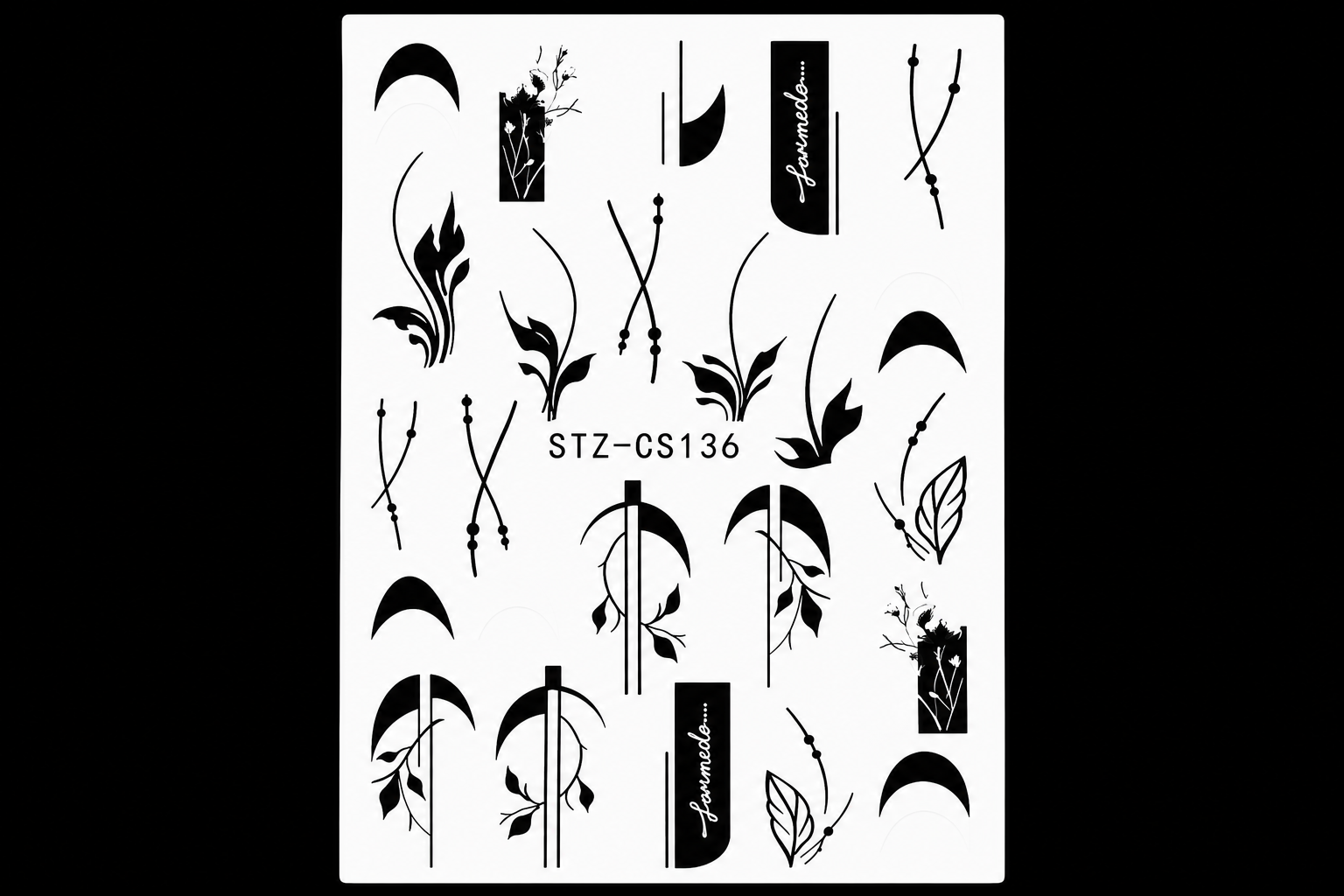 Klijuojami lipdukai nagų dizainui | STZ-CS136