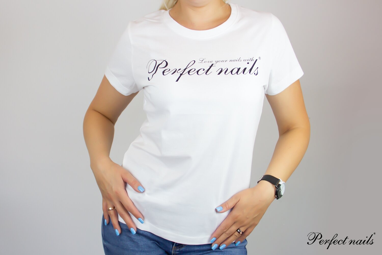 Marškinėliai "Perfect Nails White"