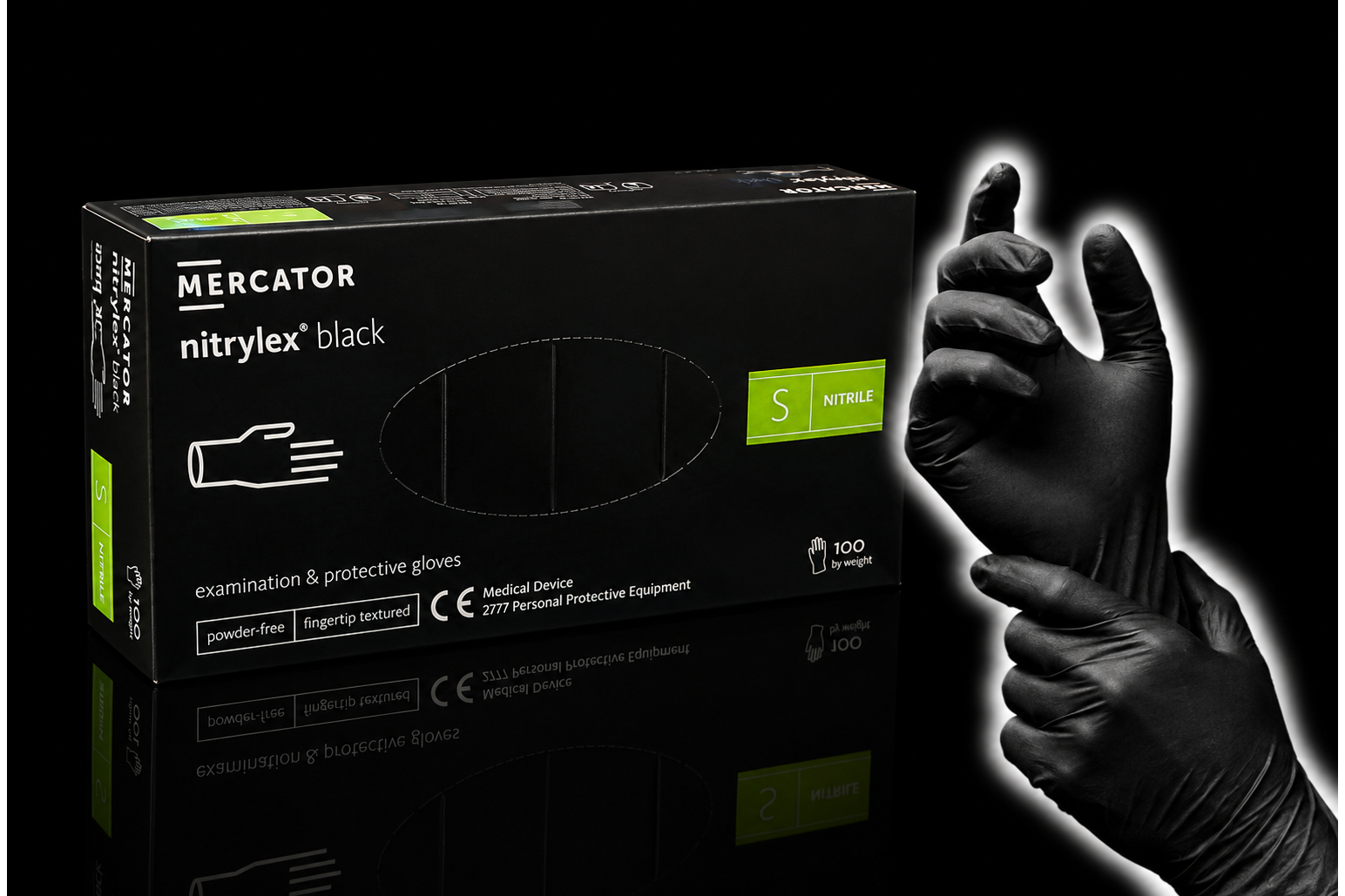 Nitrilinė pirštinė "Black" | S | 100vnt.