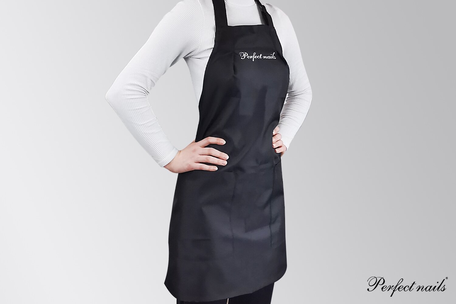 Prijuostė su klostėmis "Perfect Nails Black"