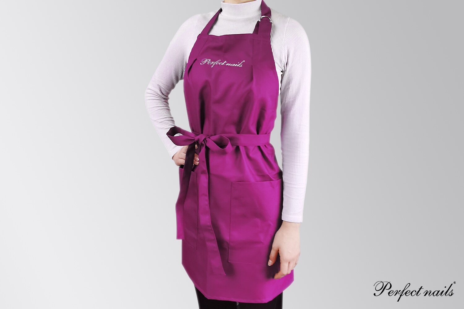Prijuostė su klostėmis "Perfect Nails Bright Pink"