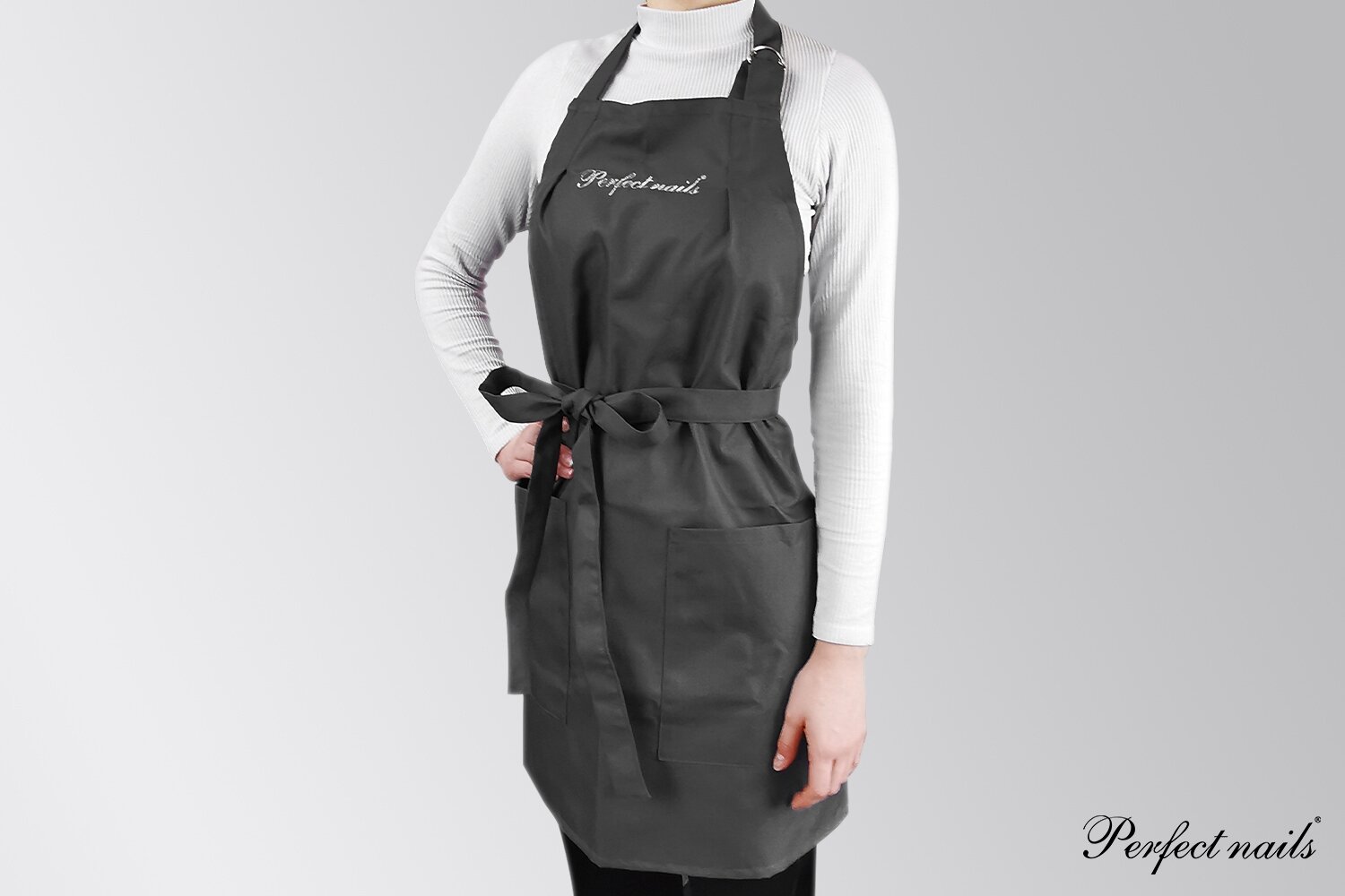 Prijuostė su klostėmis "Perfect Nails Graphite"