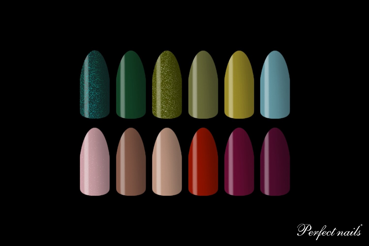 UV/LED geliniai lakai | 12vnt.x7ml