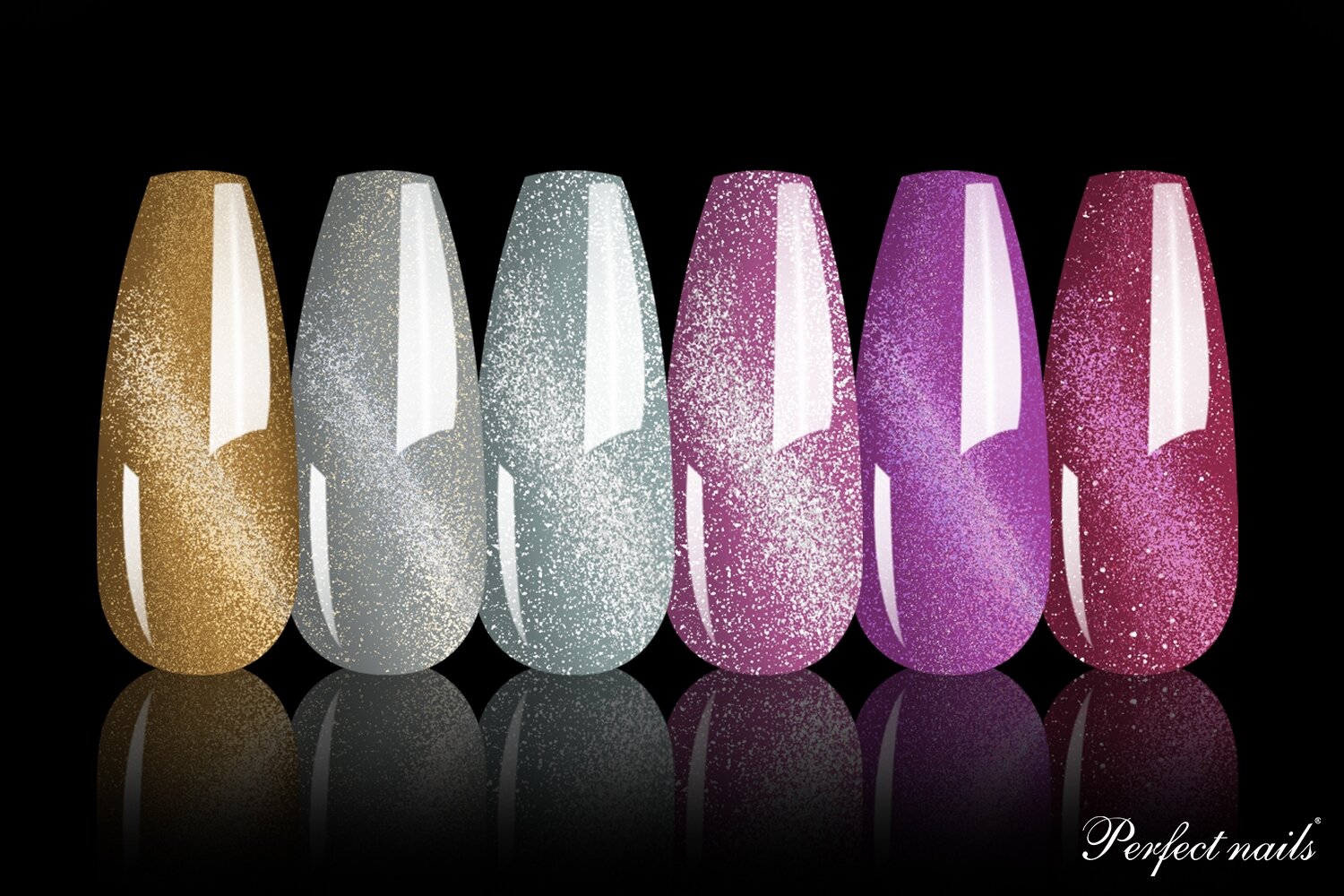 UV/LED geliniai lakai "Cat Eyes" | 7ml x 6vnt.