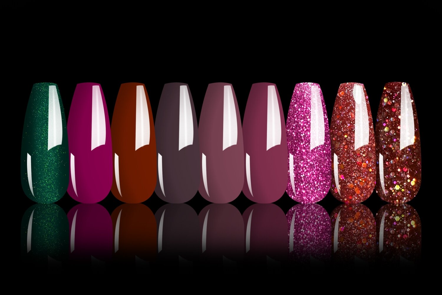 UV/LED geliniai lakai No.65 | 7ml x 9vnt.