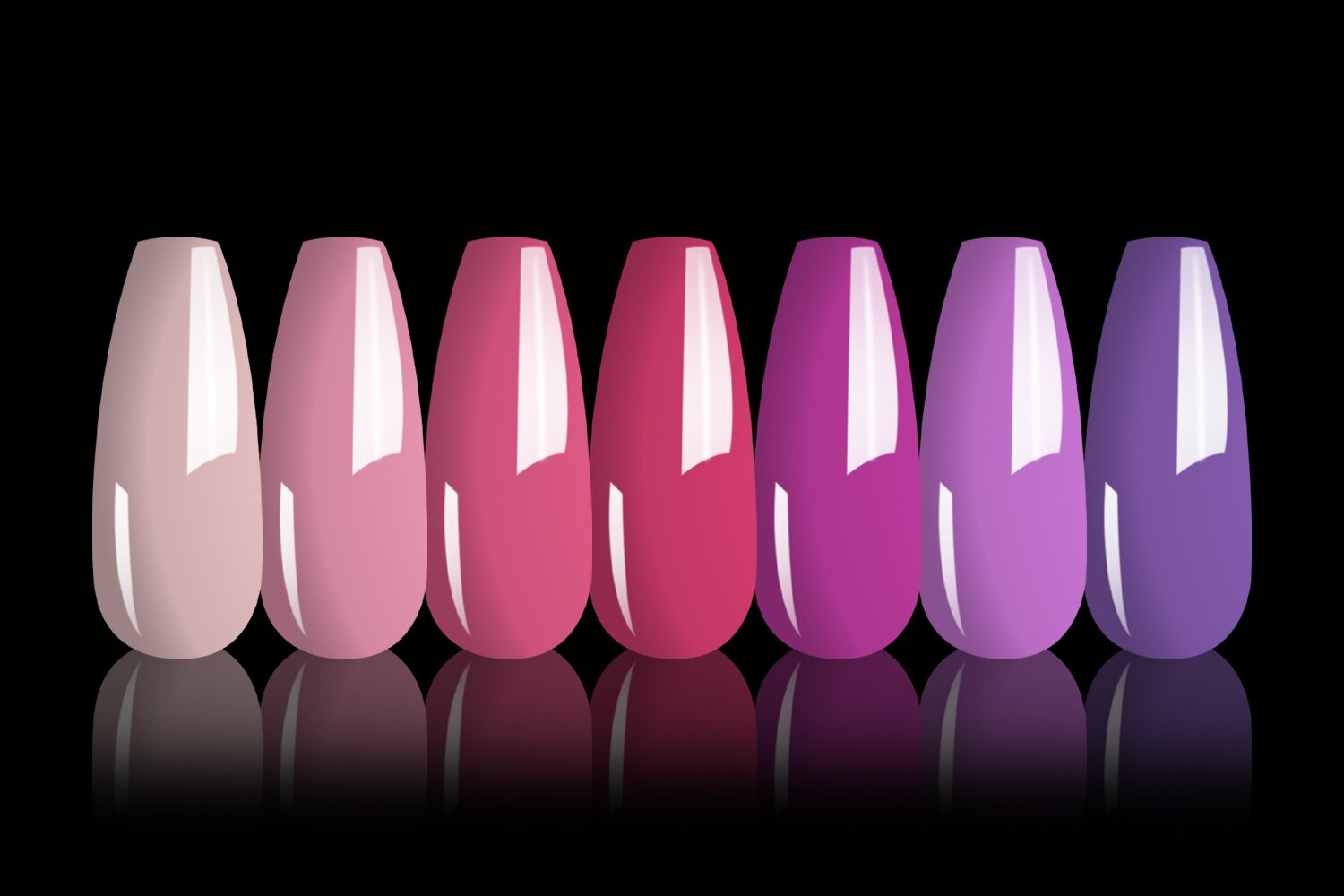 UV/LED geliniai lakai No.65 | 7ml x 7vnt.