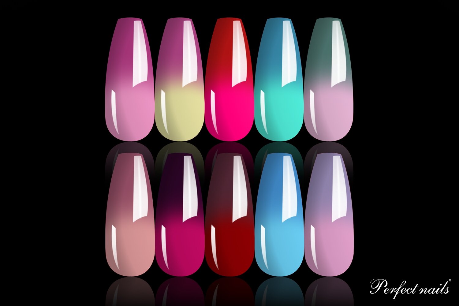 UV/LED geliniai lakai "Termo " | 7ml X 10vnt