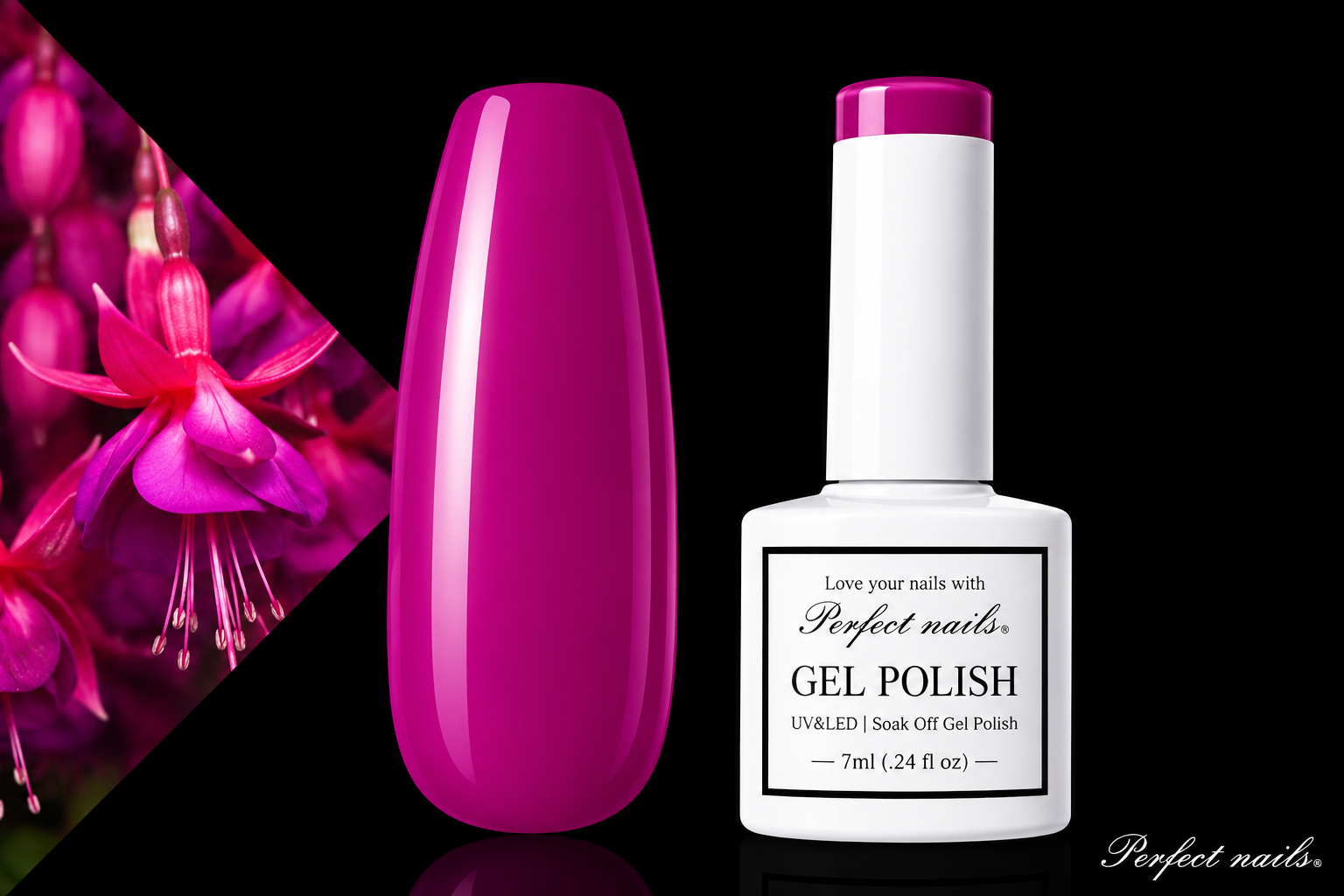 UV/LED gelinis lakas 16.6 FUCHSIA | 7 ml