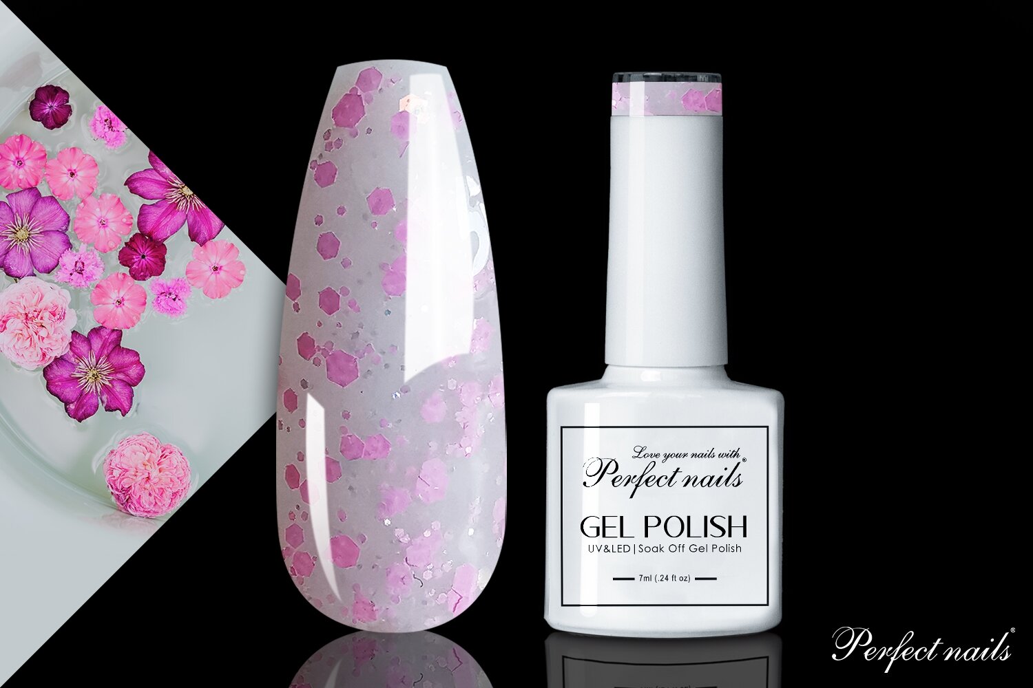 UV/LED gelinis lakas "Confetti 04" | 7ml
