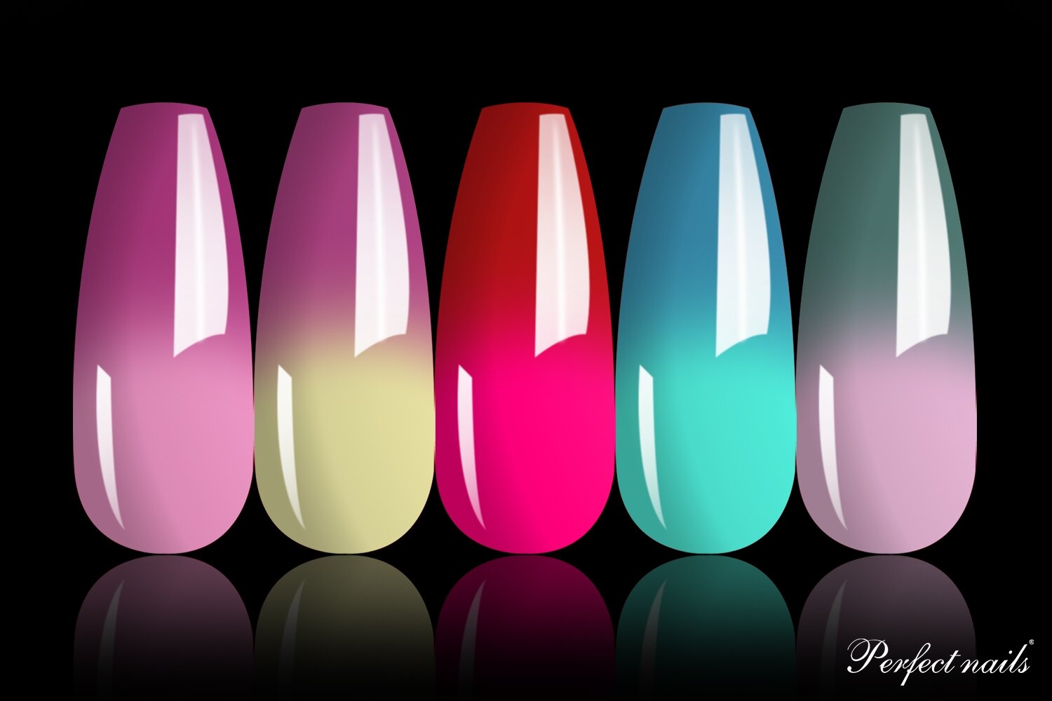 UV/LED geliniai lakai "Termo " | 7ml X 5vnt