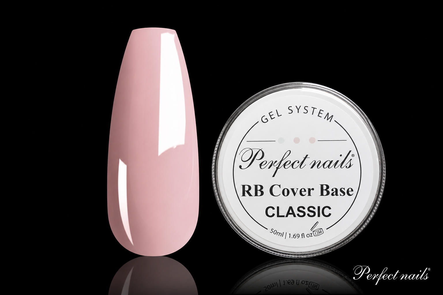 UV/LED gelio lako kaučiukinė bazė „RB Cover Base Classic" 50ML