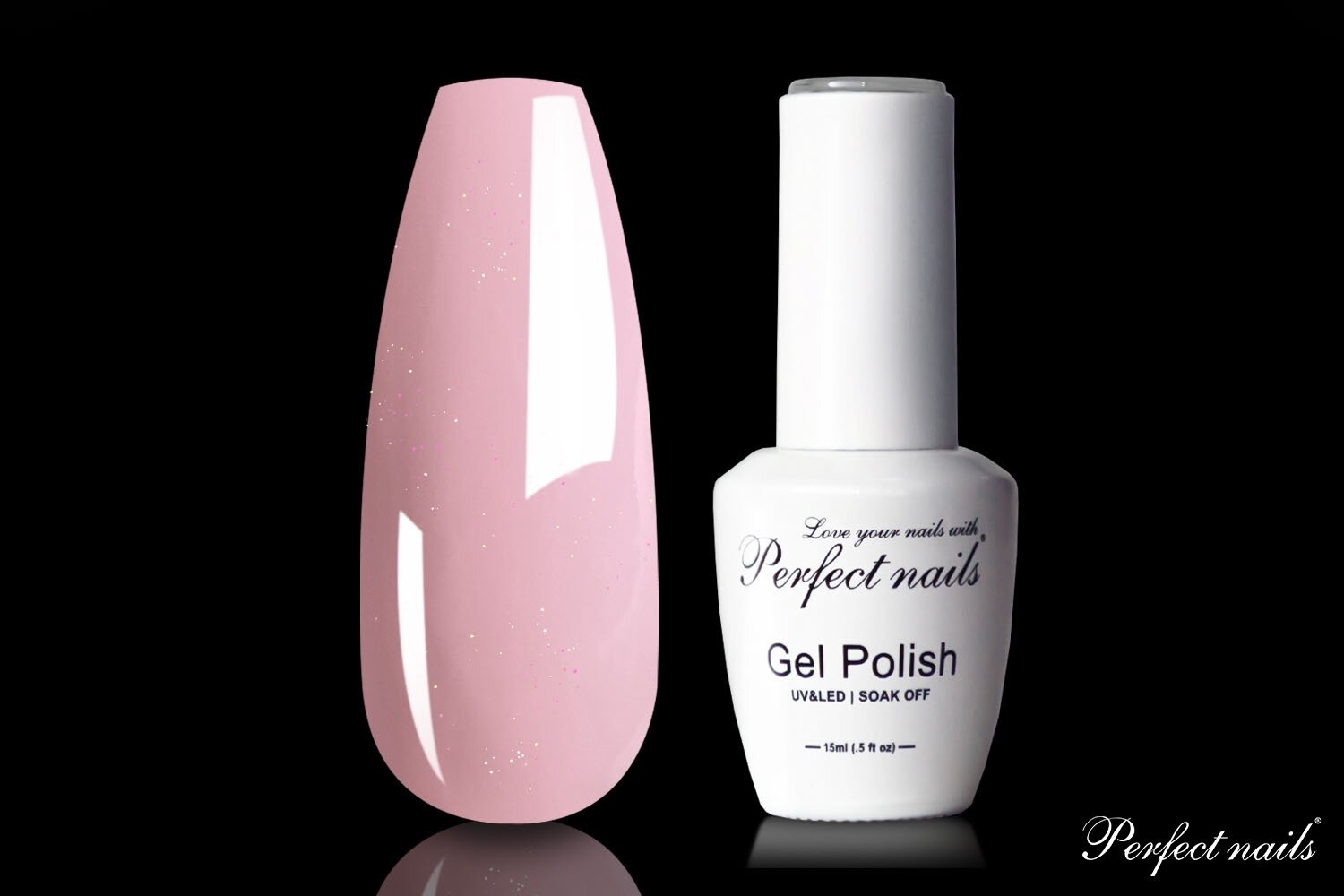 UV/LED gelio lako kaučiukinė bazė „RB Cover Base "PINK STAR"