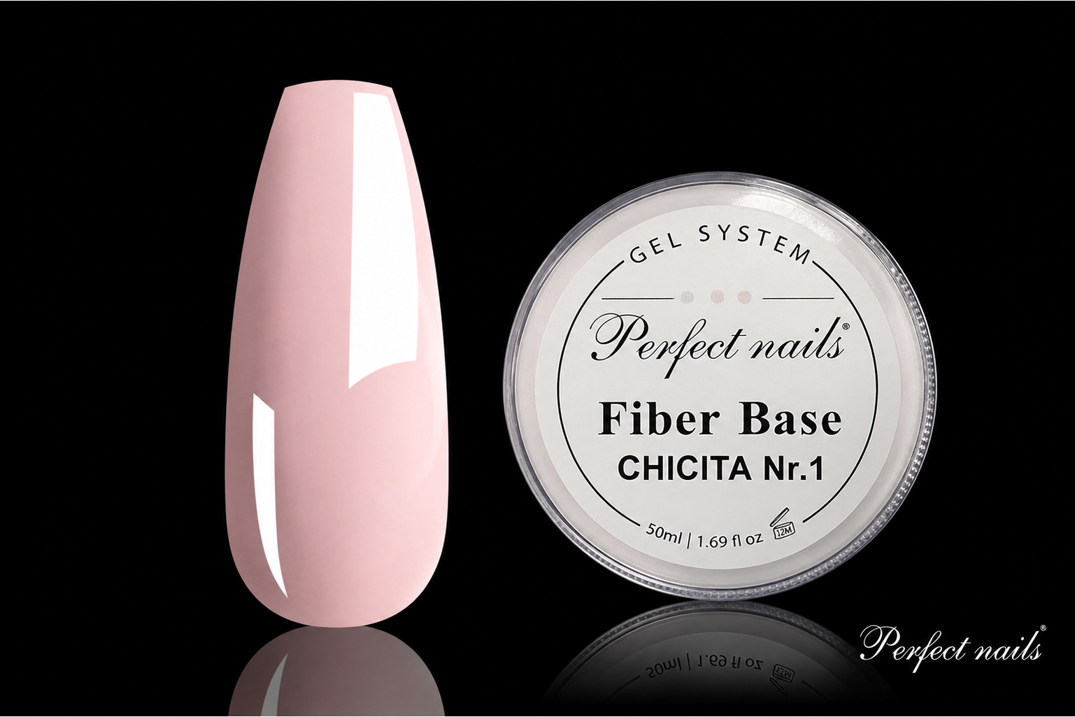 UV/LED gelio lako stiklo pluošto bazė su vitaminais „Fiber Cover Base Chicita NR1. with Vitamins“ 50ML