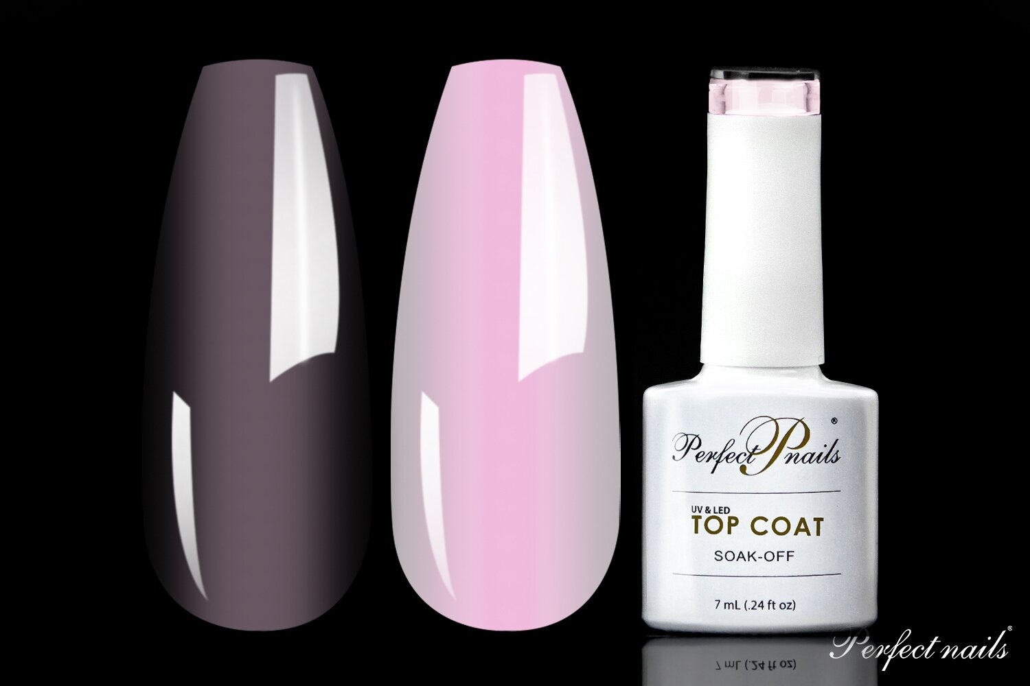 UV/LED gelio lako viršutinis sluoksnis ''Cover TOP Milky Pink" | 7ml
