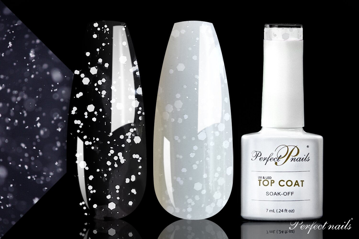 UV/LED gelio lako viršutinis sluoksnis ''Snow Top Coat'' | 7 ml