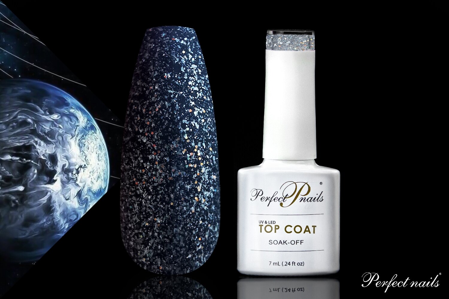 UV/LED gelio lako matinis viršutinis sluoksnis ''Neptune Top Coat'' | 7 ml
